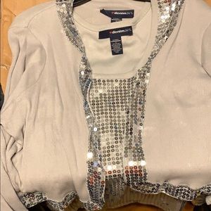 Sequins jacket & blouse